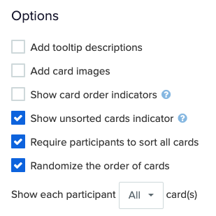 Card Options