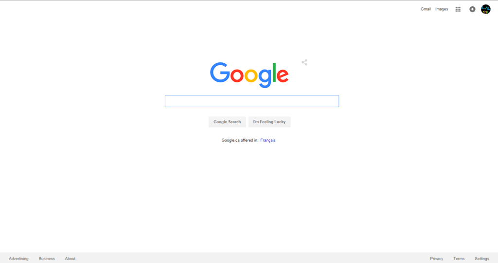 Google homepage