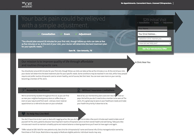 F-Pattern Website